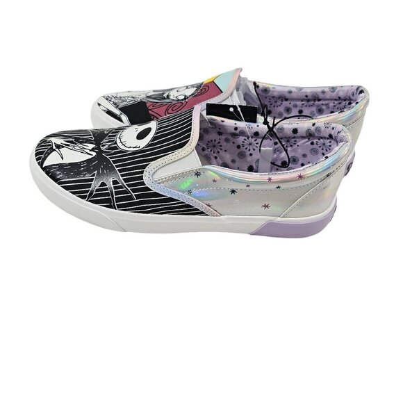 Disney The Nightmare Before Christmas Jack and Sally Slip-on Sneakers NWT - Picture 6 of 16